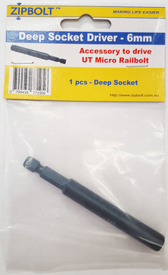 Zipbolt 6mm Deep Socket Tool for use with Micro UT Railbolt (40.500)