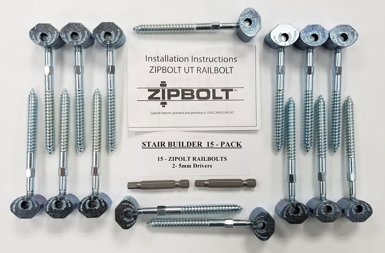Zipbolt UT Rail Bolt - Stair Builder Pack