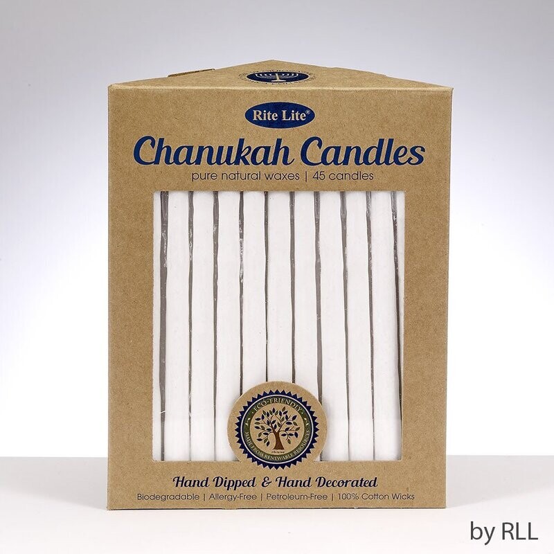 Hvite chanuka-lys
