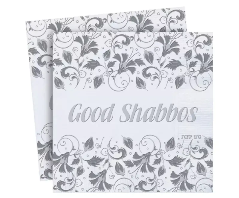 God shabbos servietter i sølv