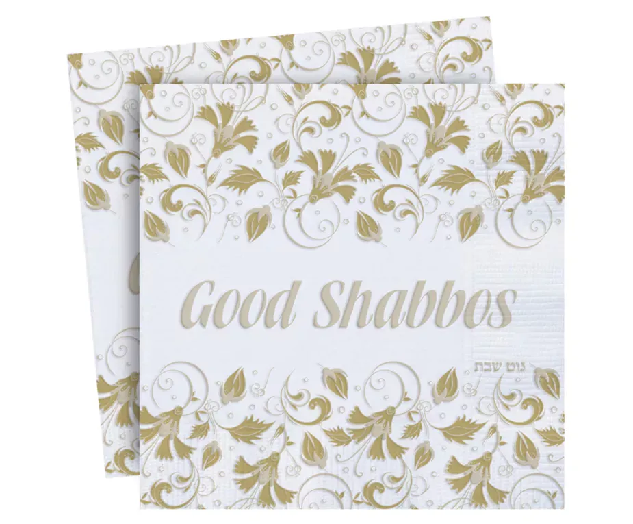 God Shabbos servietter i gull