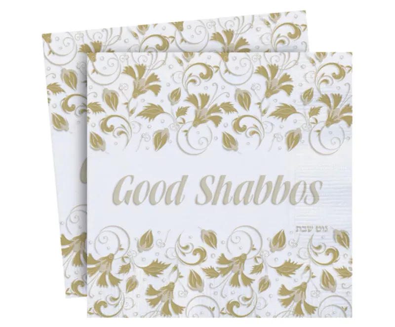 God Shabbos servietter i gull