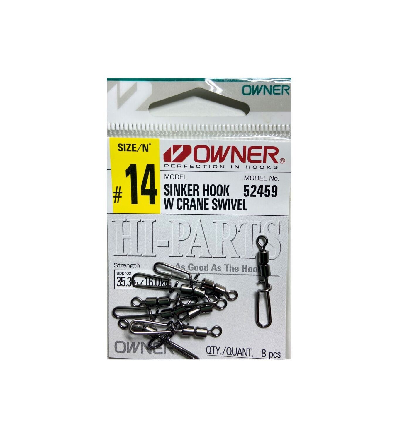 Owner Sinker hook with crane swivel 52459