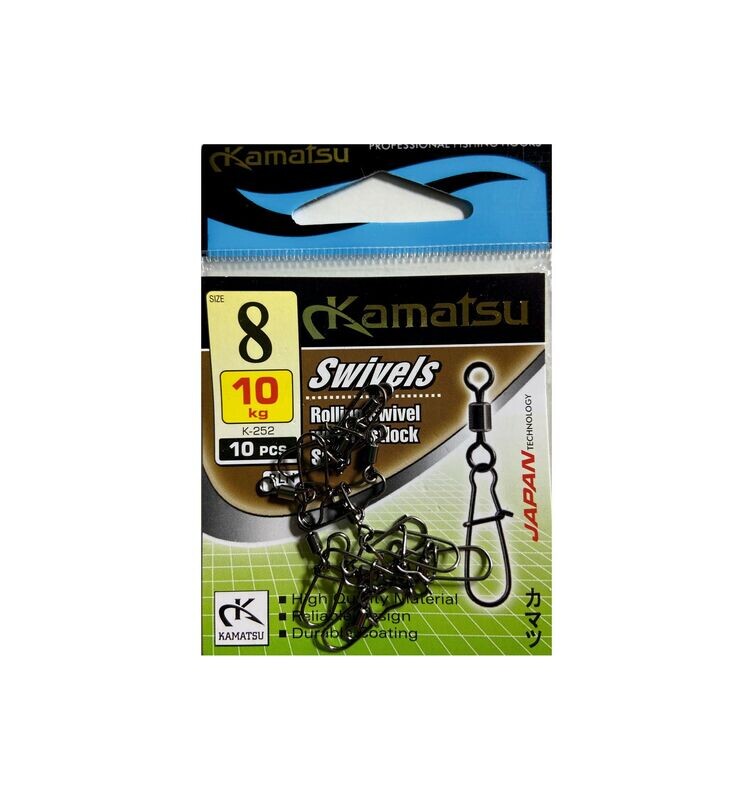 Kamatsu Rolling Swivel with Fastlock Snap K-252