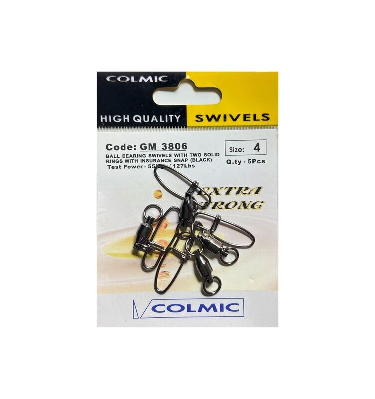 Ball Bearing swivels with two solid rings with insurance snap GM 3806