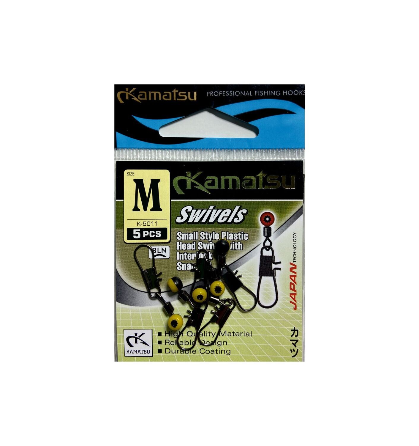 Kamatsu small style plastic head swivel with interlock snap K-5011