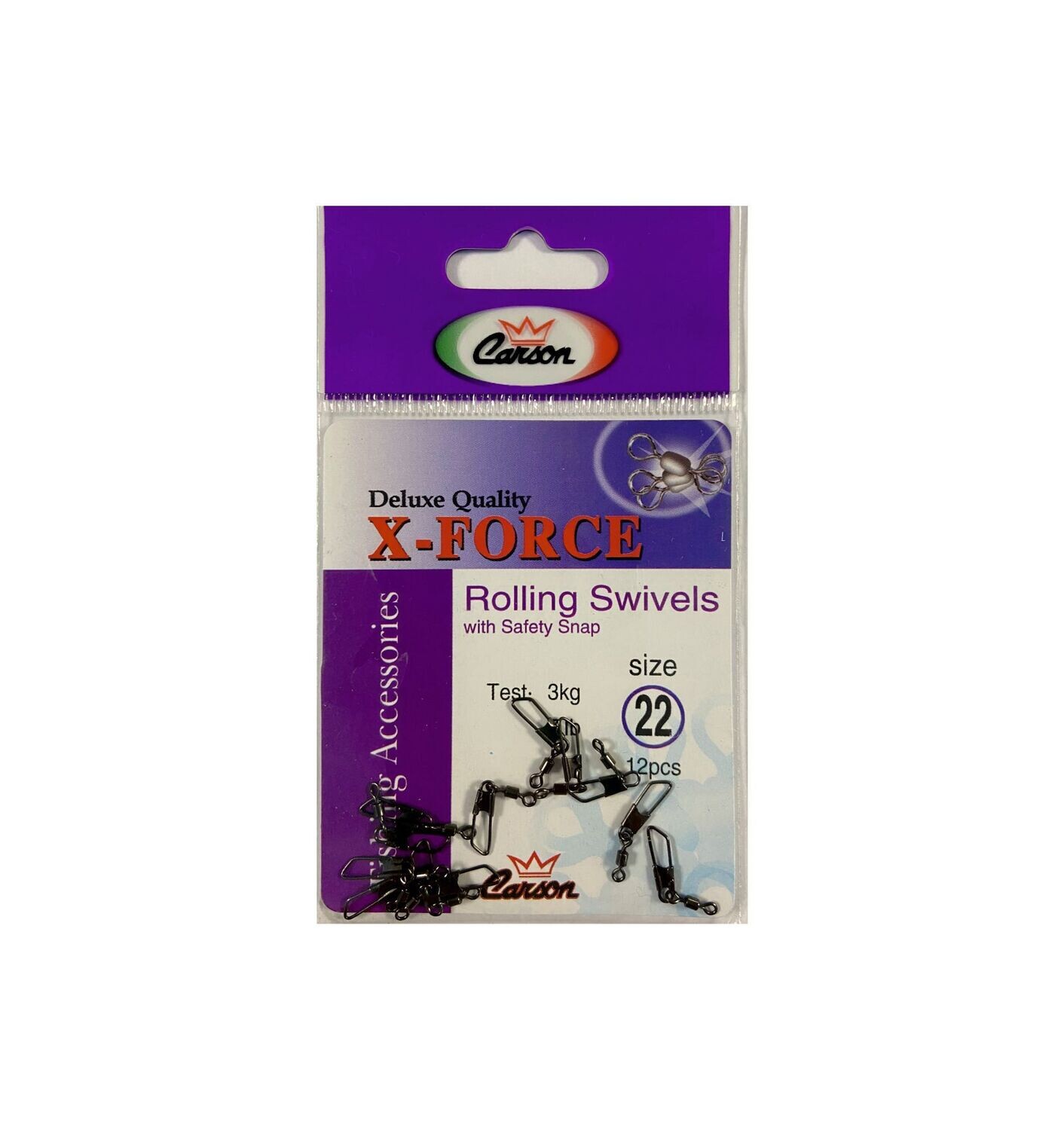 X-Force Rolling swivels with safety snap