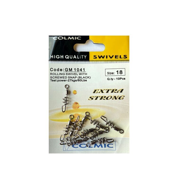 Rolling swivel with screwed snap GM 1041