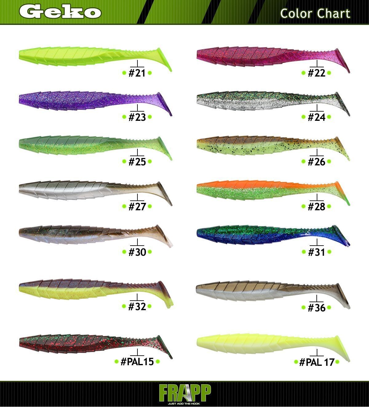 Soft baits Frapp Geko 4.5" (1psc)