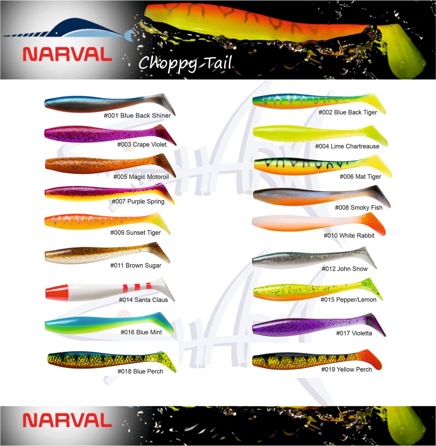 Soft baits NARVAL CHOPPY TAIL 8cm (1psc)