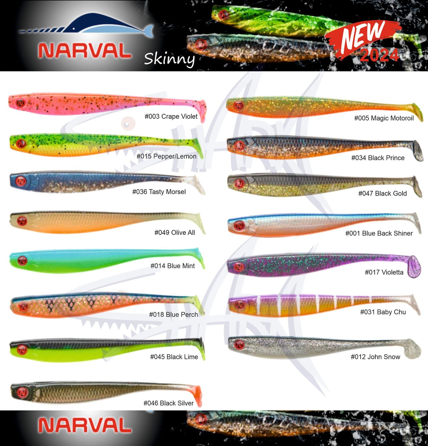 Soft baits Narval Skinny 8cm (1psc)