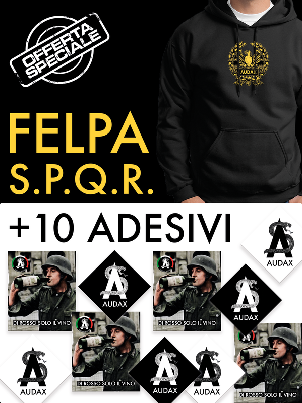 Pacchetto:  Felpa S.P.Q.R. + Adesivi