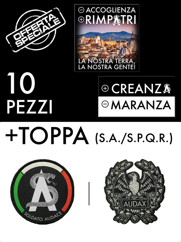 Pacchetto: 10 adesivi + Toppa
