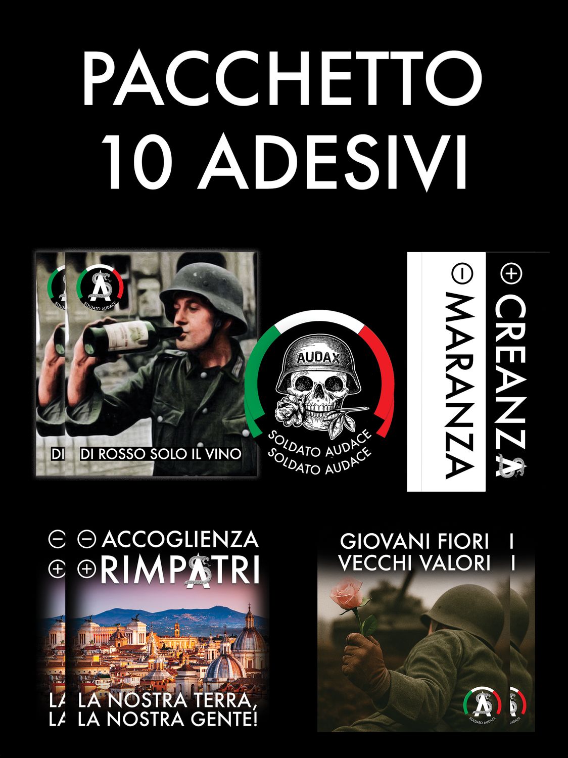 Lotto: 10 adesivi
