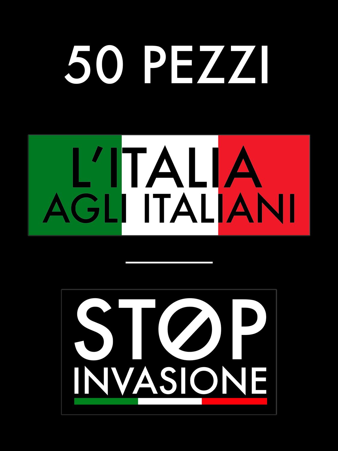 Lotto: 50 adesivi