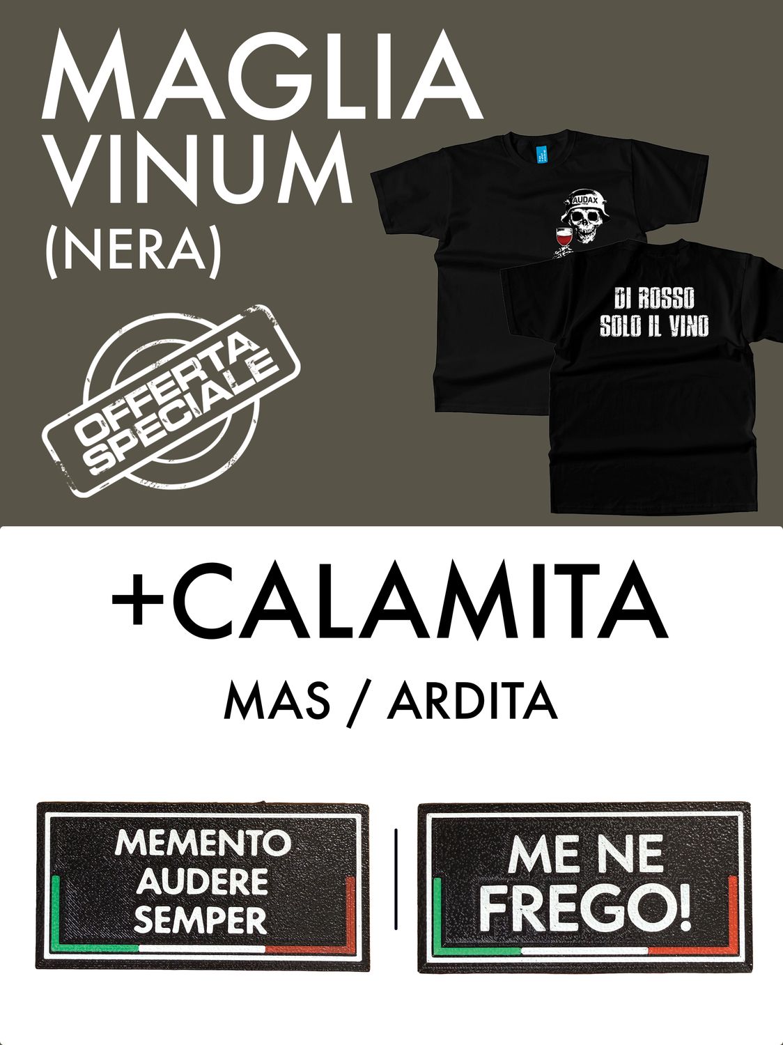 Pacchetto: calamita e maglia Vinum (nera)
