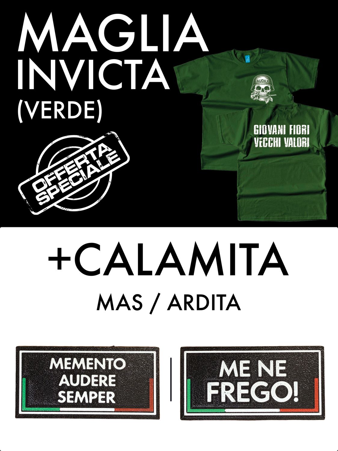 Pacchetto: calamita e maglia Invicta (verde)