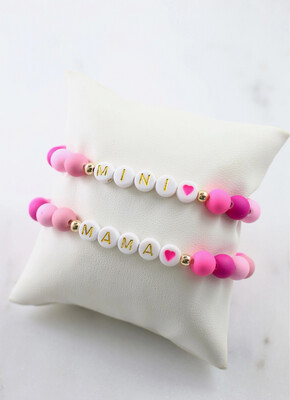 Mommy & Mini Me Bracelets - Pink