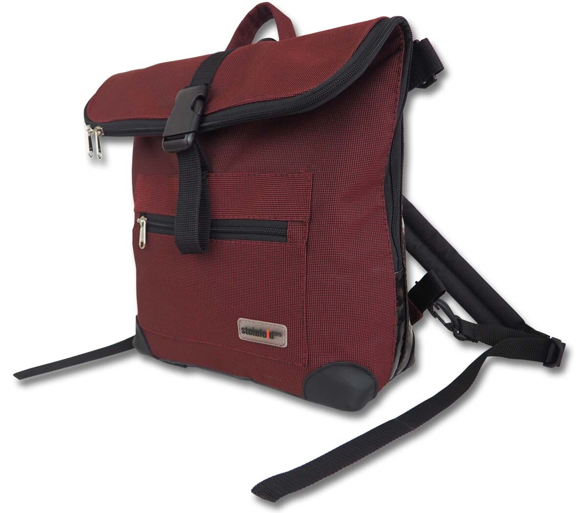 Gepäckträgertasche Radl-Ivy, die Kleine, PES/PVC-Plane-schwarz-rot-schwarz