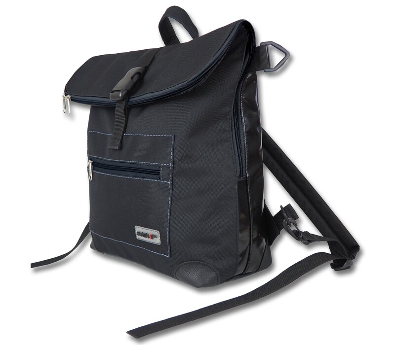 Gepäckträgerrucksack Radl-Ivy, die Große, PES/PVC-Plane-schwarz-schwarz