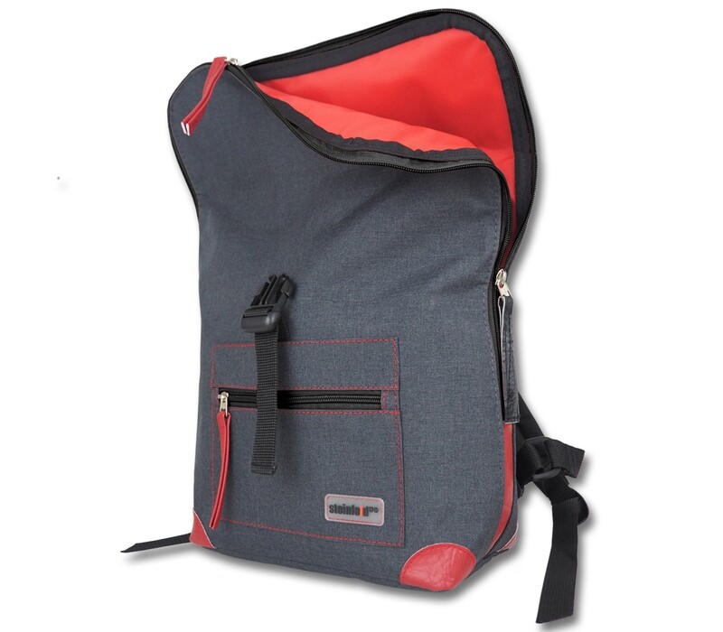 Rucksack Ivy, die Große, PES-anthrazit-rot