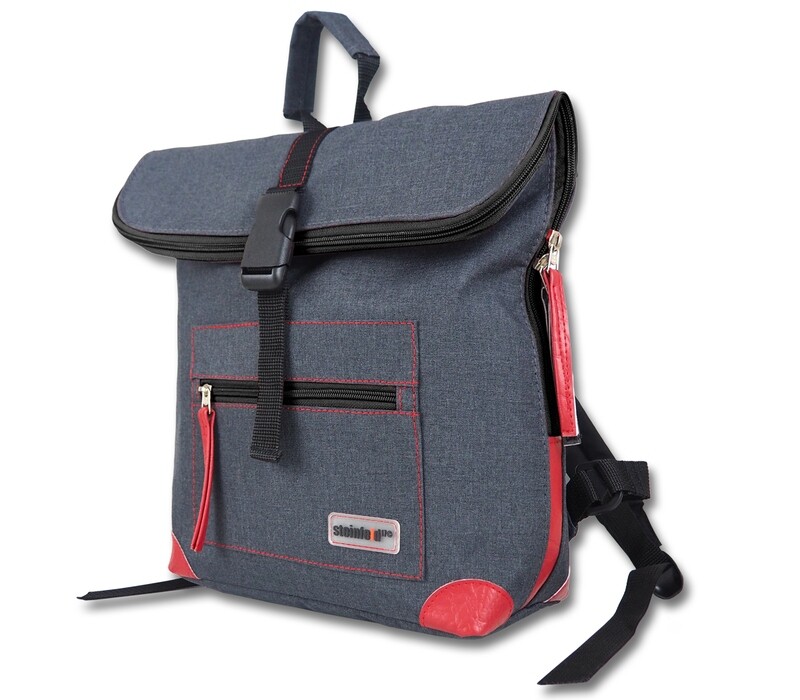 Rucksack Ivy, die Große, PES-anthrazit-rot