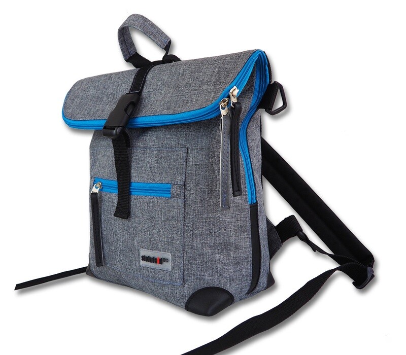 Rucksack Ivy, die Große, PES-hellgrau-türkis