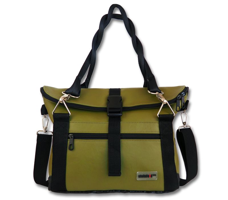 Gepäckträgertasche kleine Radl-Iris - KL/PVC-Plane-khakigrün/schwarz