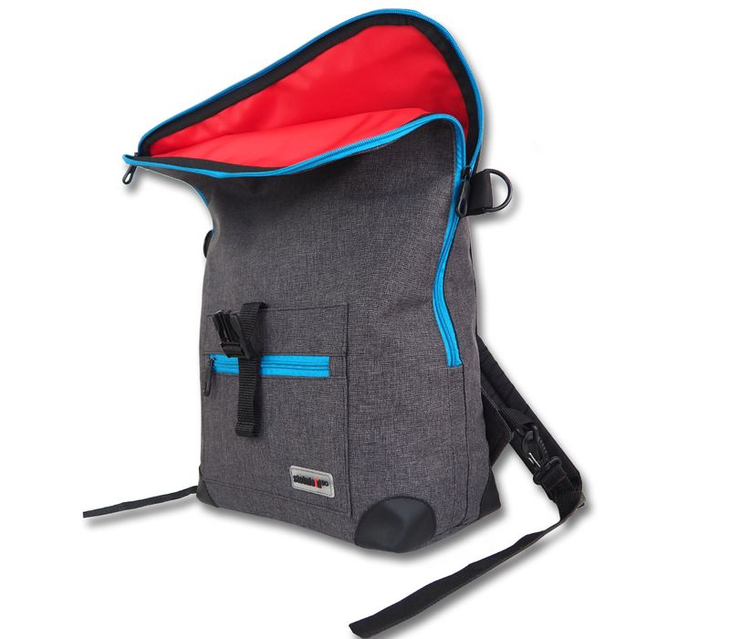 Rucksack Ivy, die Große, PES-anthrazit-türkis