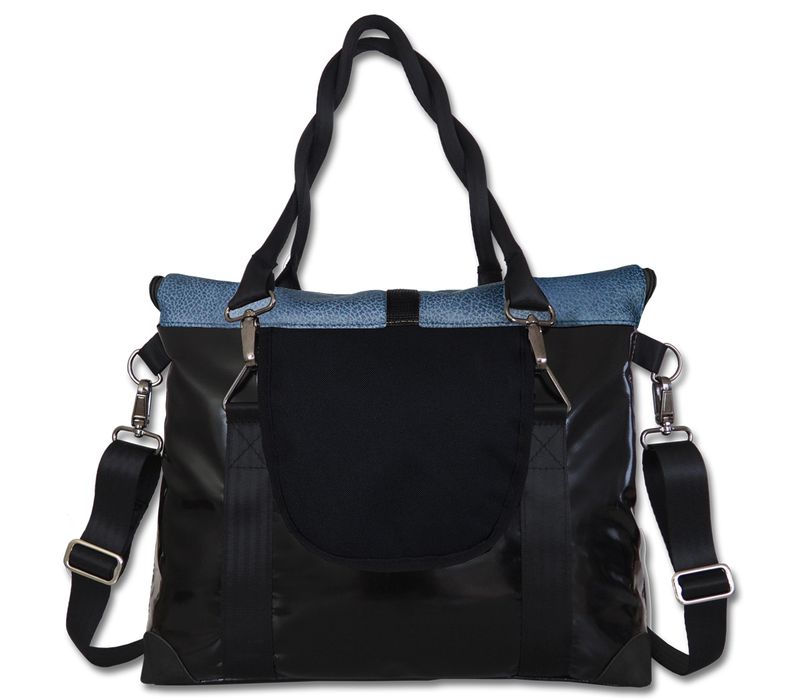 Gepäckträgertasche große Radl-Iris, KL/PVC-Plane-blau-schwarz