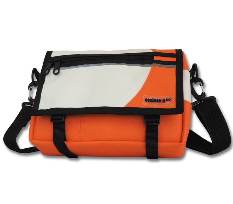 Pallas, die Kleine, Kunstleder-orange-weiß