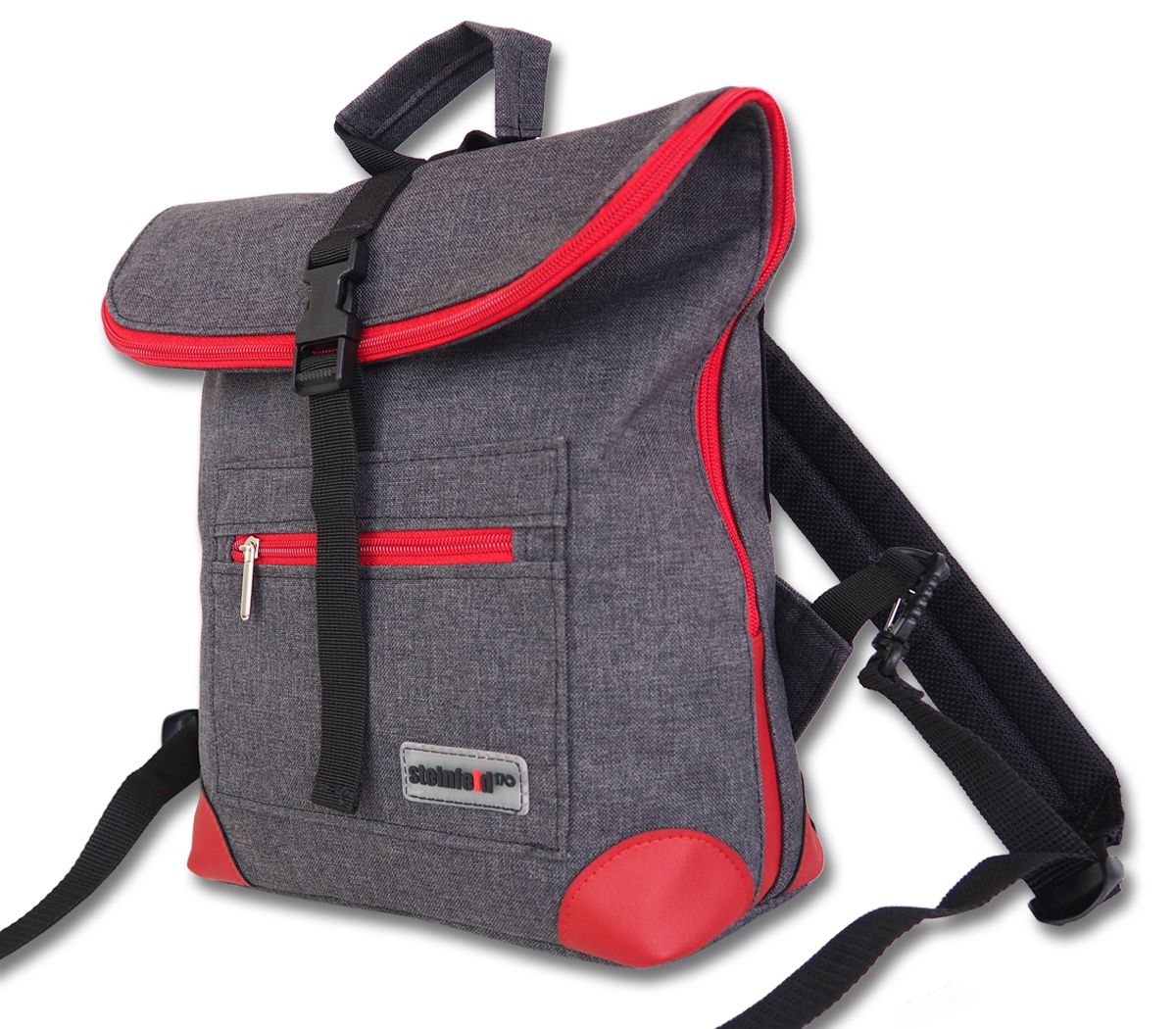 Rucksack Mini-Ivy, PES-anthrazit-rot