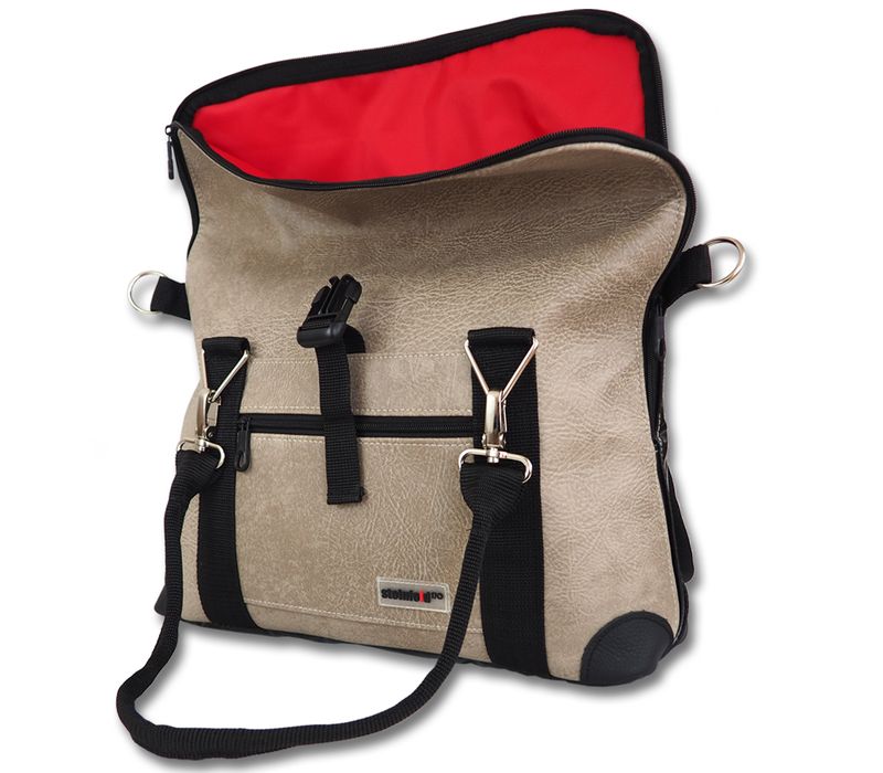 Gepäckträgertasche große Radl-Iris, KL/PVC-Plane-camel-schwarz