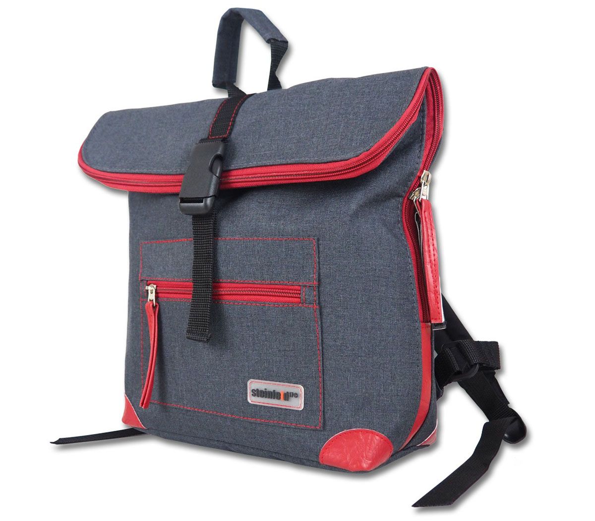 Rucksack Ivy, die Kleine, PES-anthrazit-rot