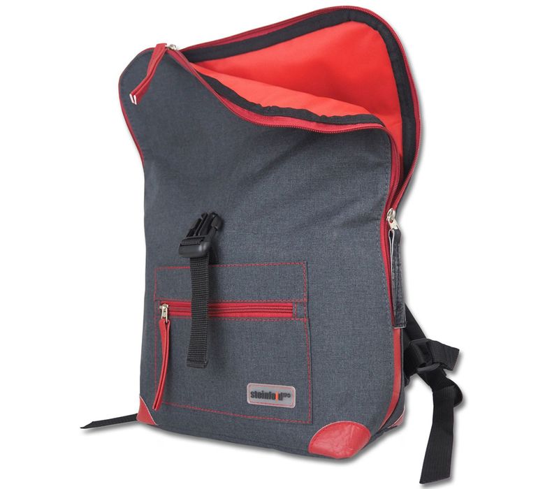 Rucksack Ivy, die Kleine, PES-anthrazit-rot