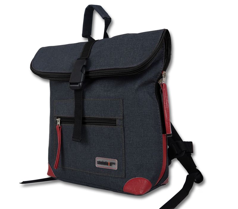 Rucksack Mini-Ivy, PES-dunkelanthrazit-rot