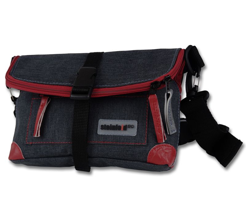 Kombitasche Kleinst-Iris, PES-dunkelanthrazit-rot