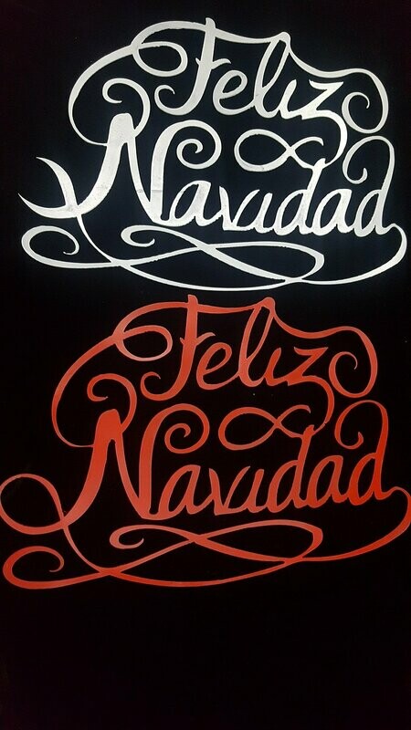 feliz navidad en hierro