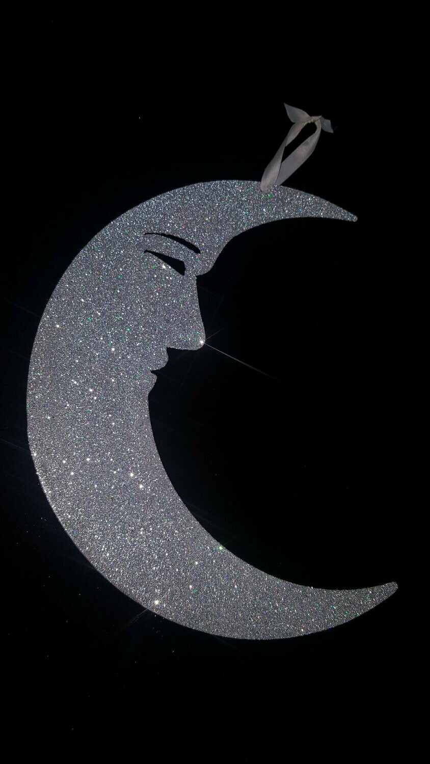 luna con brillantina