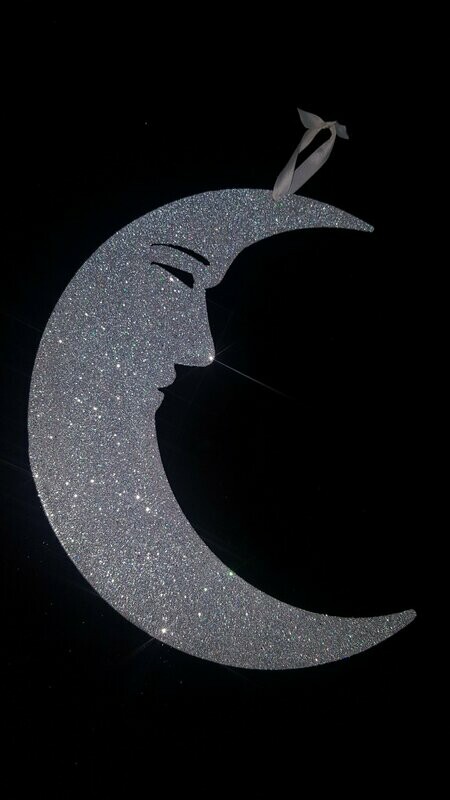 luna con brillantina