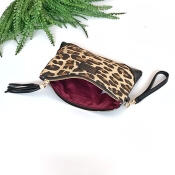 Leopard Print. Wristlet