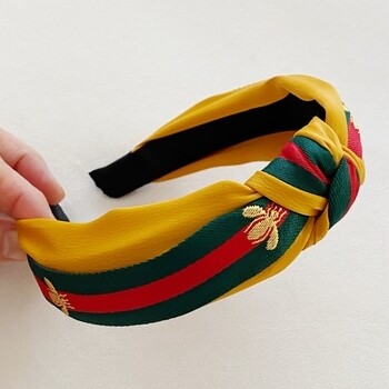 Luxe Bee Knotted Headband - Yellow