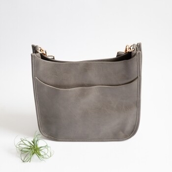 Crossbody Bag with Changeable Strap - Gray
