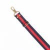 Leopard Canvas Crossbody Tote with Red and Navy Strap