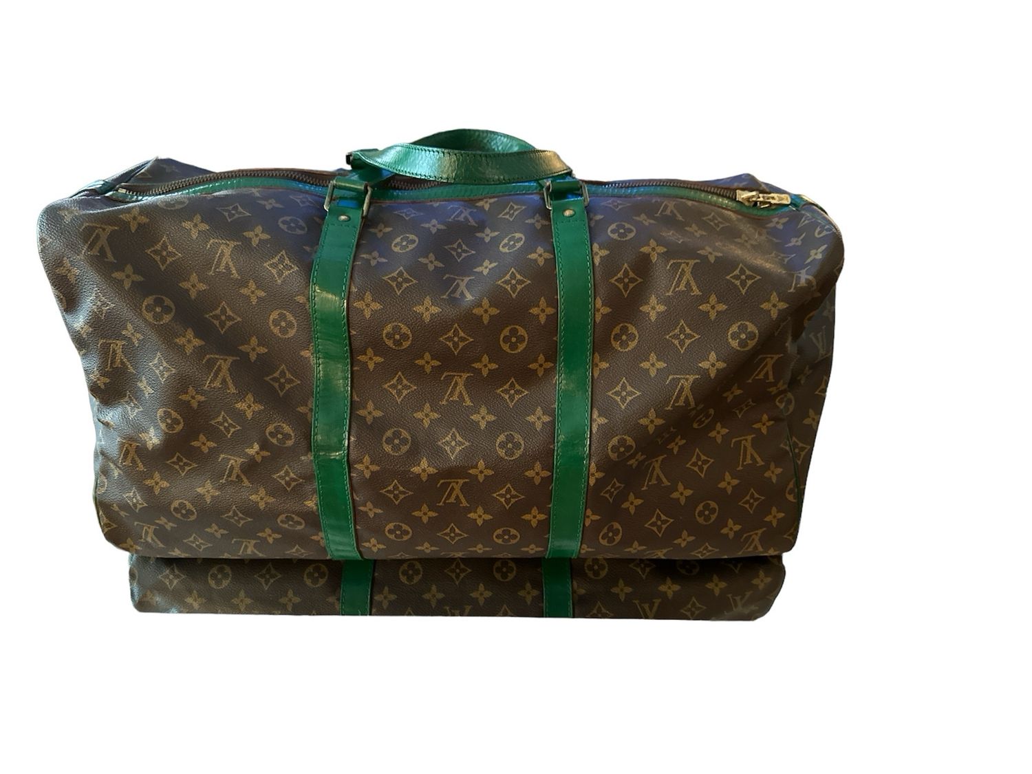 Hand painted Authentic Louis Vuitton Monogram Sac Souple 55 Travel Bag Carry On