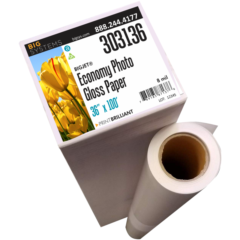 BigJet® 303 Gloss Photo Paper Roll, 8 mil