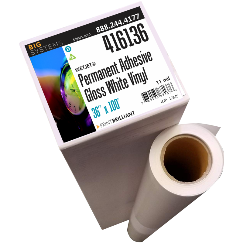 WetJet® 416 Adhesive-Backed Gloss Vinyl