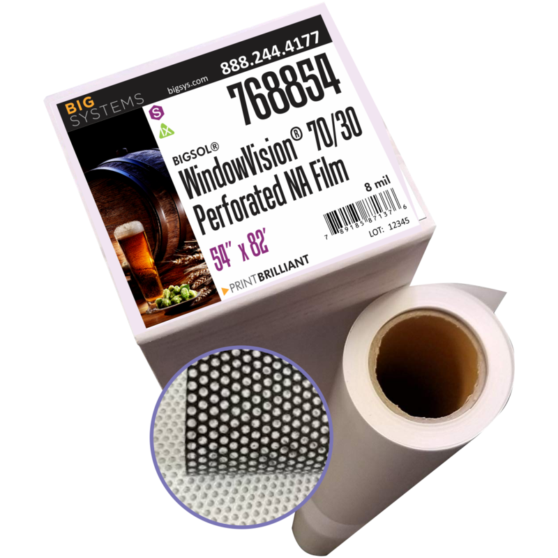 BigSol® 768 Perforated Non-Adhesive WindowVision® Film 70/30
