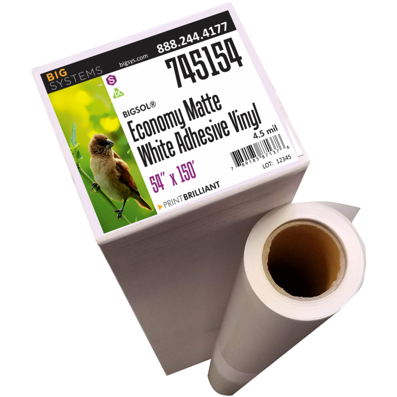 BigSol® 745 Economy Matte White Adhesive Vinyl