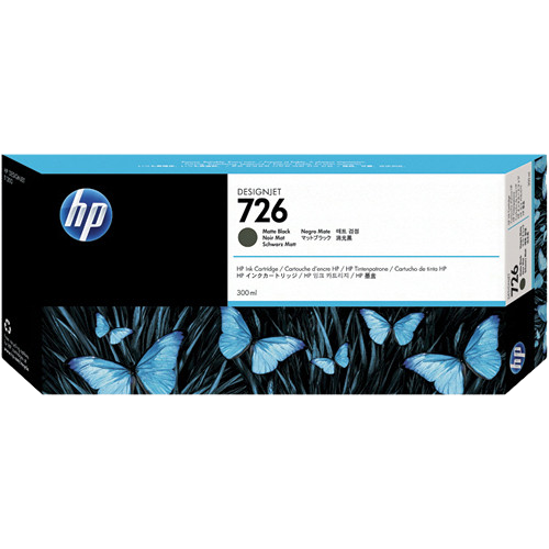 HP 726 Matte Black Designjet Ink Cartridge (300ml)